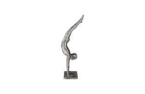 Phillips Collection Handstand Sculpture - Striking Aluminum Art Piece Showcasing Athletic Elegance And Modern Design Silver,Gray Metal ,Aluminum Id105376