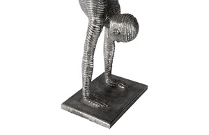 Phillips Collection Handstand Sculpture - Striking Aluminum Art Piece Showcasing Athletic Elegance And Modern Design Silver,Gray Metal ,Aluminum Id105376