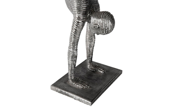 Phillips Collection Handstand Sculpture - Striking Aluminum Art Piece Showcasing Athletic Elegance And Modern Design Silver,Gray Metal ,Aluminum Id105376