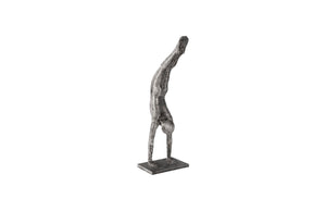 Phillips Collection Handstand Sculpture - Striking Aluminum Art Piece Showcasing Athletic Elegance And Modern Design Silver,Gray Metal ,Aluminum Id105376
