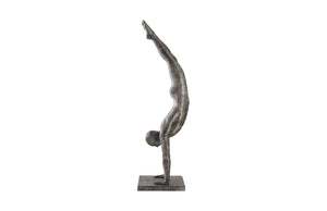 Phillips Collection Handstand Sculpture - Striking Aluminum Art Piece Showcasing Athletic Elegance And Modern Design Silver Metal ,Aluminum Id105377