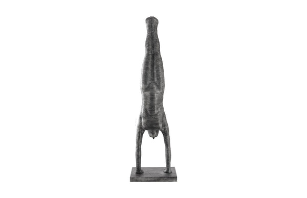 Phillips Collection Handstand Sculpture - Striking Aluminum Art Piece Showcasing Athletic Elegance And Modern Design Silver Metal ,Aluminum Id105377