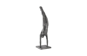 Phillips Collection Handstand Sculpture - Striking Aluminum Art Piece Showcasing Athletic Elegance And Modern Design Silver Metal ,Aluminum Id105377