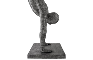 Phillips Collection Handstand Sculpture - Striking Aluminum Art Piece Showcasing Athletic Elegance And Modern Design Silver Metal ,Aluminum Id105377