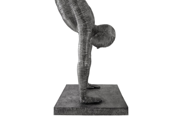 Phillips Collection Handstand Sculpture - Striking Aluminum Art Piece Showcasing Athletic Elegance And Modern Design Silver Metal ,Aluminum Id105377