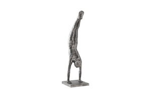 Phillips Collection Handstand Sculpture - Striking Aluminum Art Piece Showcasing Athletic Elegance And Modern Design Silver Metal ,Aluminum Id105377