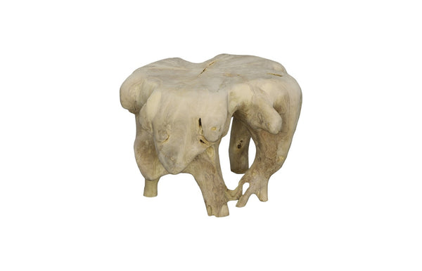 Phillips Collection Teak Wood Coffee Table – Bleached Round Design For Modern Farmhouse & Industrial Chic Interiors Off White Wood ,Teak Id111480