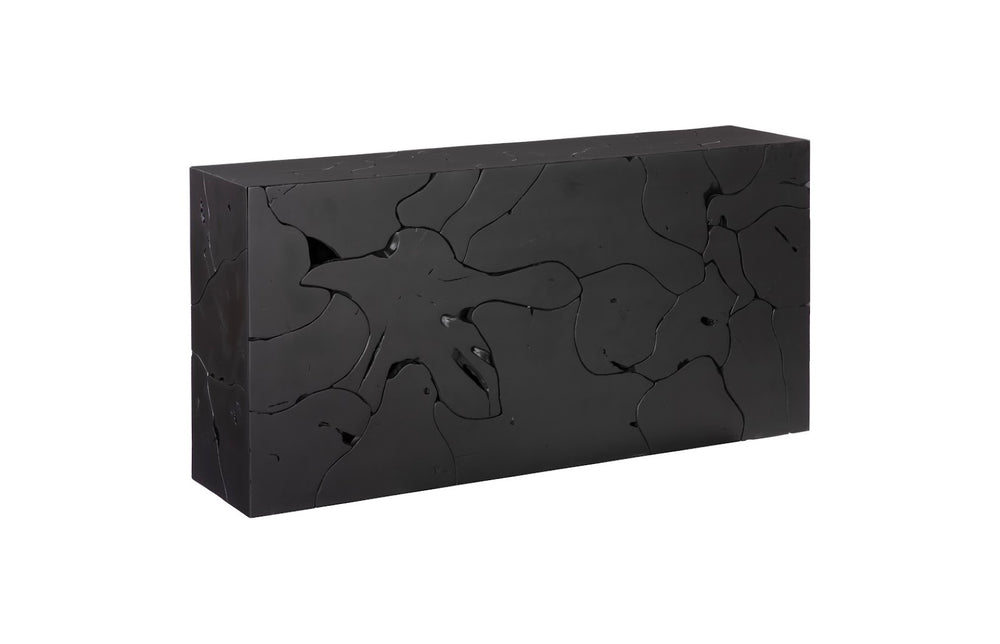 Phillips Collection Teak Slice Console Table - Exquisite Handcrafted Black Wood Design For Modern & Chic Interiors Black Wood ,Teak Id112220