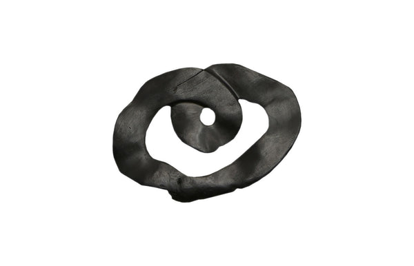 Phillips Collection Swirl Wall Tile - Modern Organic Decor with Playful Charm for Stunning Home Interiors and Galleries Teak Wood, Assorted, Black ID112232