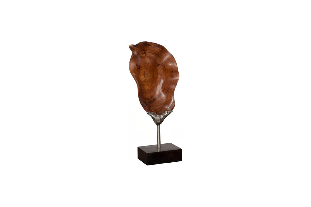Phillips Collection Metallurgy Wood Sculpture - Handcrafted Suar Wood Art Piece with Elegant Curves for Unique Decor ID112794