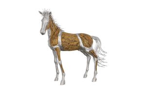 Phillips Collection Mustang Horse Woodland Sculpture - Stunning Handcrafted Art By Award-winning Artist Timbul Raharjo Silver,Brown Metal,Wood Id113404