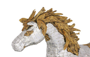 Phillips Collection Mustang Horse Armored Sculpture by Timbul Raharjo - Stunning Artistry for Home or Office Décor Walking ID113407