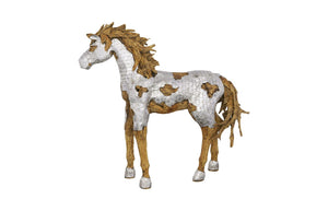 Phillips Collection Mustang Horse Armored Sculpture by Timbul Raharjo - Stunning Artistry for Home or Office Décor Walking ID113407