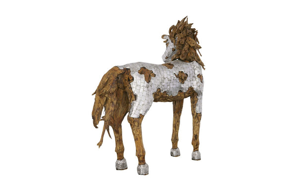 Phillips Collection Mustang Horse Armored Sculpture by Timbul Raharjo - Stunning Artistry for Home or Office Décor Standing ID113408