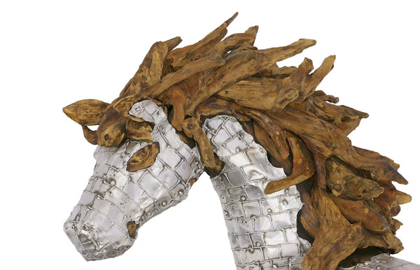 Phillips Collection Mustang Horse Armored Sculpture by Timbul Raharjo - Stunning Artistry for Home or Office Décor Standing ID113408