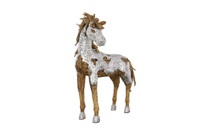 Phillips Collection Mustang Horse Armored Sculpture by Timbul Raharjo - Stunning Artistry for Home or Office Décor Standing ID113408