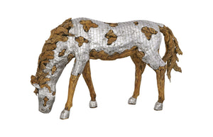 Phillips Collection Mustang Horse Armored Sculpture by Timbul Raharjo - Stunning Artistry for Home or Office Décor Grazing ID113409