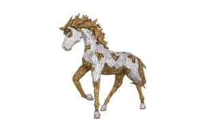Phillips Collection Mustang Horse Armored Sculpture by Timbul Raharjo - Stunning Artistry for Home or Office Décor Galloping ID113410