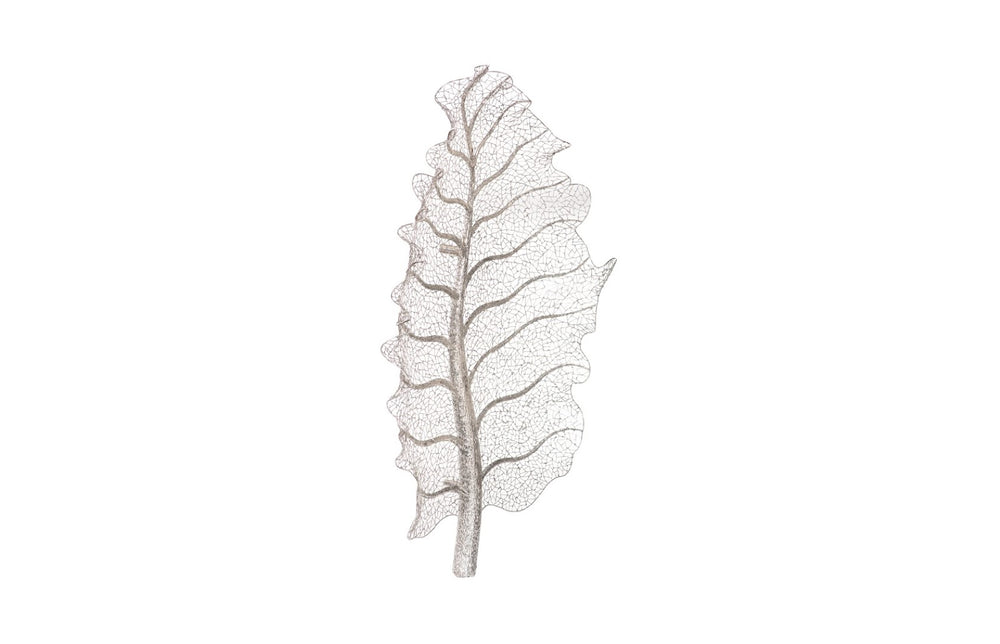 Phillips Collection Metallurgy Leaf Wall Art - Stunning Stainless Steel Decor With Unique Texture & Elegant Design Silver Metal ,Stainless Steel Id113684