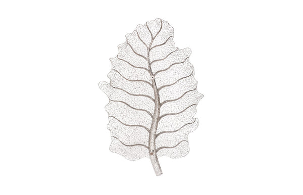 Phillips Collection Metallurgy Leaf Wall Art - Stunning Stainless Steel Decor With Unique Texture & Elegant Design Silver Metal ,Stainless Steel Id113684