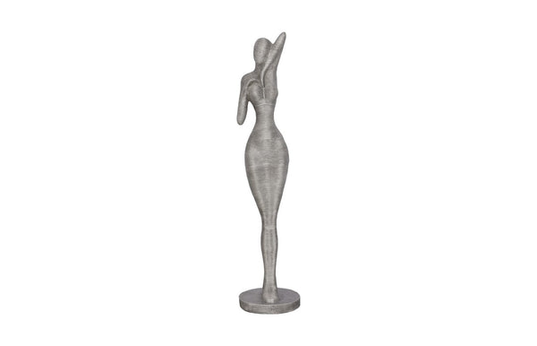 Phillips Collection Admiring Modern Aluminum Sculpture - Striking Entryway Art with Textured Depth & Vintage Charm ID113921