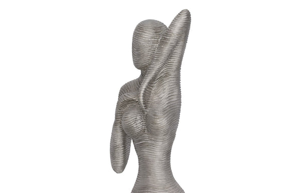 Phillips Collection Admiring Modern Aluminum Sculpture - Striking Entryway Art with Textured Depth & Vintage Charm ID113921
