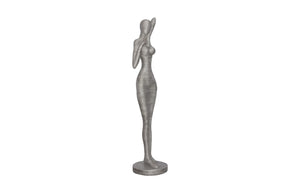 Phillips Collection Admiring Modern Aluminum Sculpture - Striking Entryway Art with Textured Depth & Vintage Charm ID113921