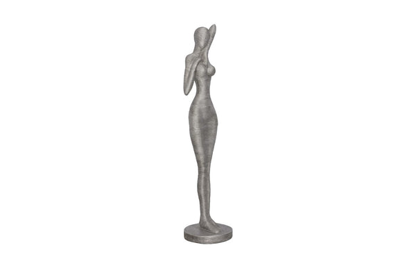 Phillips Collection Admiring Modern Aluminum Sculpture - Striking Entryway Art with Textured Depth & Vintage Charm ID113921