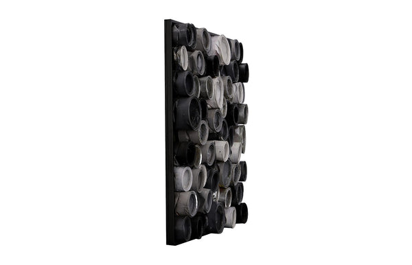 Phillips Collection Paint Can Wall Art - Unique Recycled Metal Square Design in Contemporary Neutral Tones for Eco Chic Decor Mixed Neutrals, Assorted LG ID113928