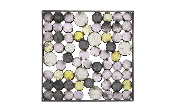 Phillips Collection Paint Can Wall Art - Unique Recycled Metal Square Design in Contemporary Neutral Tones for Eco Chic Decor Mixed Neutrals, Assorted LG ID113928