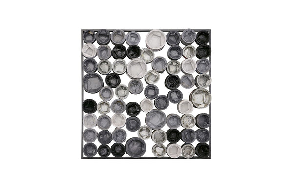 Phillips Collection Paint Can Wall Art - Unique Recycled Metal Square Design in Contemporary Neutral Tones for Eco Chic Decor Mixed Neutrals, Assorted LG ID113928