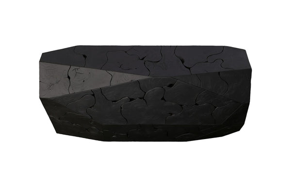 Phillips Collection Prism Console Table: Artfully Crafted Teak Wood Design For Modern And Industrial Interiors Black Wood Id114657