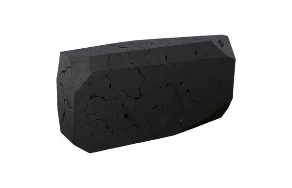 Phillips Collection Prism Console Table: Artfully Crafted Teak Wood Design For Modern And Industrial Interiors Black Wood Id114657