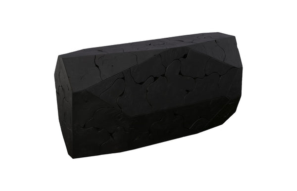 Phillips Collection Prism Console Table: Artfully Crafted Teak Wood Design For Modern And Industrial Interiors Black Wood Id114657