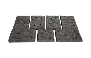Phillips Collection Etched Rock Puzzle Wall Tiles Set Of 9 – Unique Natural Stone Decor For Endless Design Possibilities Gray Resin Id114681