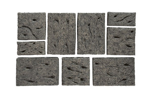 Phillips Collection Etched Rock Puzzle Wall Tiles Set Of 9 – Unique Natural Stone Decor For Endless Design Possibilities Gray Resin Id114681