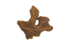 Phillips Collection Freeform Teak Wall Slice Art - Unique Natural Wood Decor For Statement & Gallery Walls, Handmade Brown Wood ,Teak Id114685