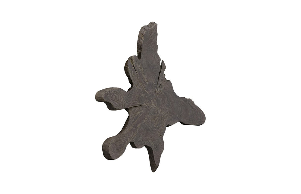 Phillips Collection Freeform Teak Wall Slice - Large Dark Gray Accent For Cozy, Inviting Spaces With Natural Beauty Gray Wood ,Teak Id114686