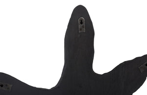 Phillips Collection Freeform Teak Wall Slice – Handcrafted Reclaimed Wood Art for Unique Home Decor & Gallery Walls LG, Black ID114687