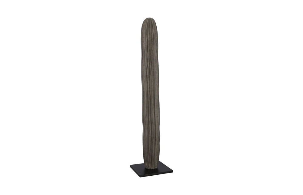 Phillips Collection Cast Cactus Sculpture - Striking Gray Resin Accent for Living Rooms, Offices, and Retail Displays ID114689