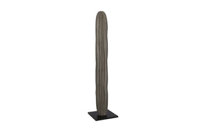Phillips Collection Cast Cactus Sculpture - Striking Gray Resin Accent for Living Rooms, Offices, and Retail Displays ID114689