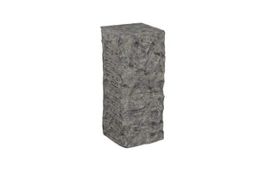 Phillips Collection Cast Stone Pedestal Sculpture - Stunning Faux Splinter Stone For Elegant Indoor & Outdoor Decor Gray Resin Id114693