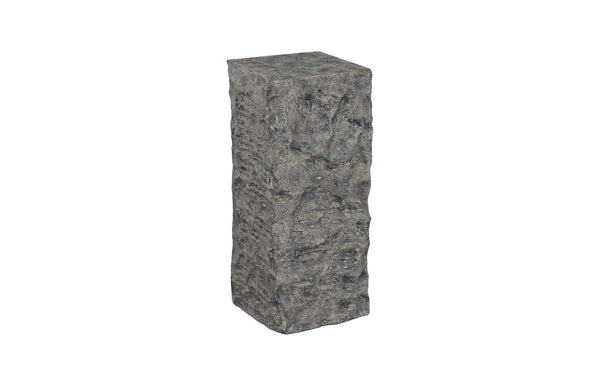 Phillips Collection Cast Stone Pedestal Sculpture - Stunning Faux Splinter Stone For Elegant Indoor & Outdoor Decor Gray Resin Id114693