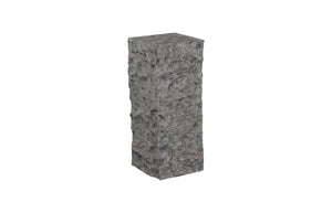 Phillips Collection Cast Stone Pedestal Sculpture - Stunning Faux Splinter Stone For Elegant Indoor & Outdoor Decor Gray Resin Id114693