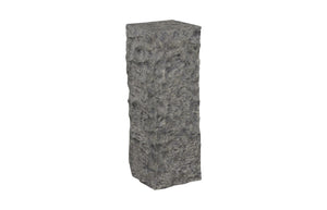 Phillips Collection Cast Stone Pedestal Sculpture - Stunning Faux Splinter Stone For Elegant Indoor & Outdoor Decor Gray Resin Id114694