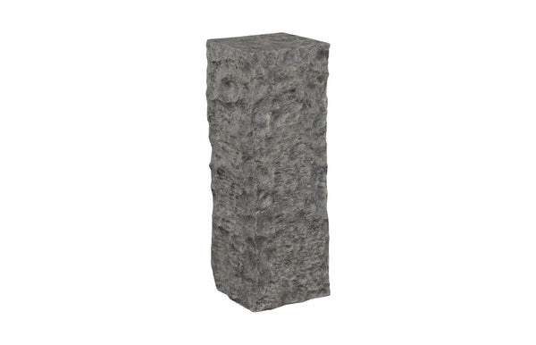 Phillips Collection Cast Stone Pedestal Sculpture - Stunning Faux Splinter Stone For Elegant Indoor & Outdoor Decor Gray Resin Id114694