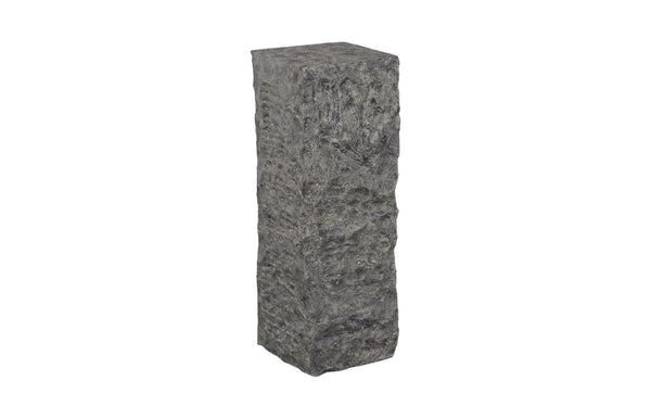 Phillips Collection Cast Stone Pedestal Sculpture - Stunning Faux Splinter Stone For Elegant Indoor & Outdoor Decor Gray Resin Id114694