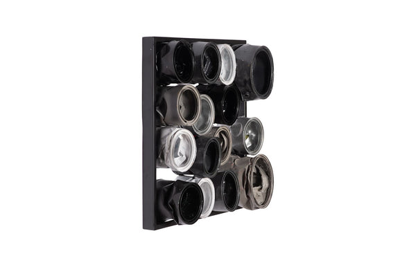Phillips Collection Paint Can Wall Art - Unique Recycled Metal Square Design in Contemporary Neutral Tones for Eco Chic Decor Mixed Neutrals, Assorted SM ID115080