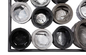 Phillips Collection Paint Can Wall Art - Unique Recycled Metal Square Design in Contemporary Neutral Tones for Eco Chic Decor Mixed Neutrals, Assorted SM ID115080