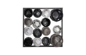 Phillips Collection Paint Can Wall Art - Unique Recycled Metal Square Design in Contemporary Neutral Tones for Eco Chic Decor Mixed Neutrals, Assorted SM ID115080